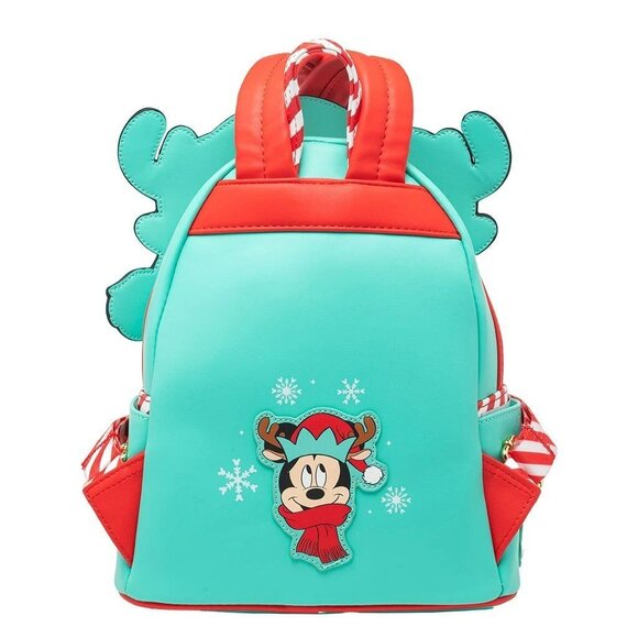 Loungefly Disney Light Up Mickey Mouse Reindeer Cosplay Mini Backpack NWT - Picture 3 of 5